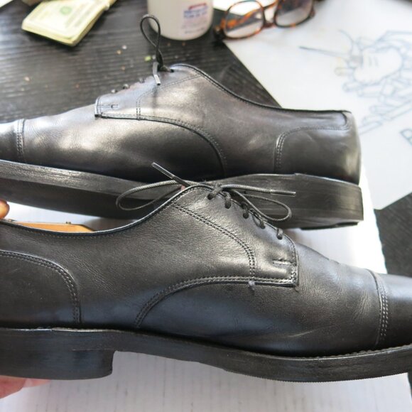 Allen Edmonds Cap-Toe Derby Dress Shoes, Black 11.5 - Picture 8 of 8